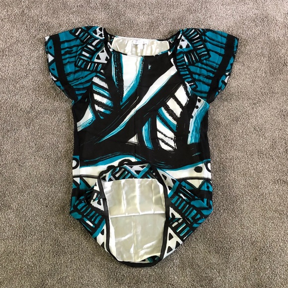 New York & Company Geometric Dress  Size S Bell Sleeves Colorful Summer - Picture 7 of 12